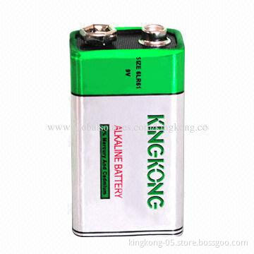 Super Power Alkaline Battery 6LR61 with 9V Voltage, Aluminum Jacket